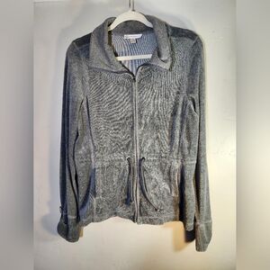 Shanghai Red‎ Velety Gray Jacket String Waist 80% Cotton Sz M